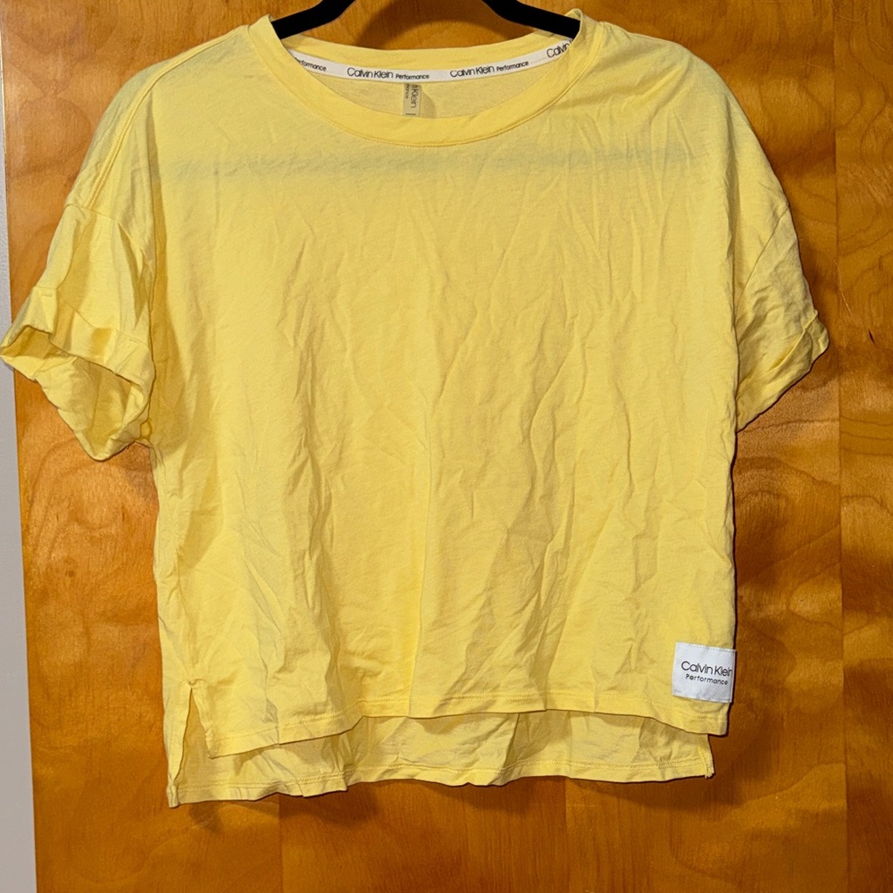 Calvin Klein Soft Yellow Short Sleeve Tee